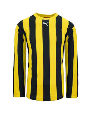 Puma V05.06 Striped Kids Black/Yellow Football Top