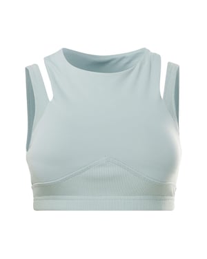 Reebok Sportbeha met meerdere lagen voor dames (Studio-model) (Blauw)