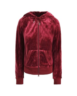 Puma x Rihanna Fenty Long Sleeve Burgundy Womens Velour Track Jacket 575837 02