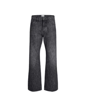Jack And Jones Toby Coop-jeans voor heren met een relaxte, wijde pijp (Zwarte denim)