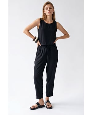 Mouwloze Crepe Jumpsuit