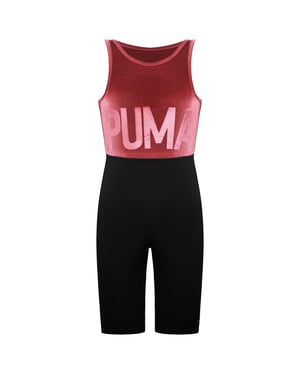 Puma Active Womens Black/Burgundy Jumpsuit