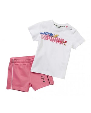 Puma x Sega Kids White/Pink Set