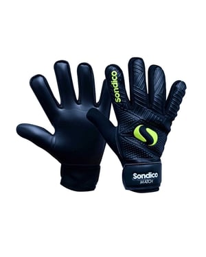 Sondico Unisex wedstrijdhandschoenen voor volwassenen (Zwart/Zon)