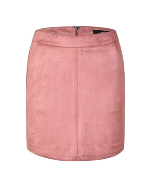 Vero Moda Dames Donna slanke kokerrok van imitatiesuède (Oude Roos)
