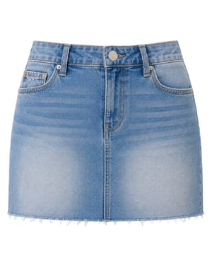 True Religion Sadie – enfärgad minikjol i denim för damer (Guld/Tvättad)