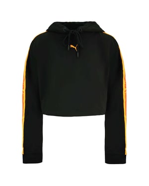 Puma x Rihanna Fenty Womens Black Cropped Hoodie