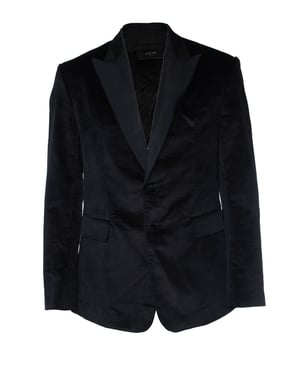Amiri, zwarte fluwelen tuxedojack