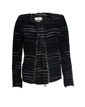 Isabel Marant Etoile, gestreepte blazer in zwart