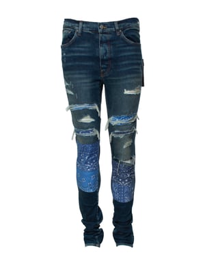 Amiri, vintage patchwork bandanna jeans