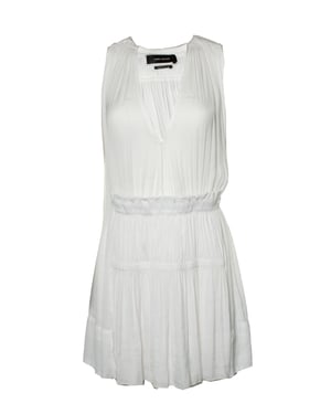Isabel Marant, Witte transparante jurk met ruffles