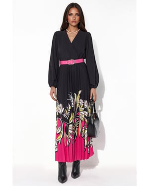 Bloemen Midi-jurk met Riem