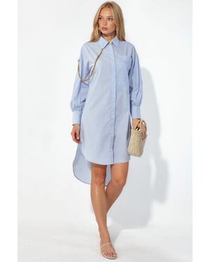 Oversized Mini Shirt Jurk