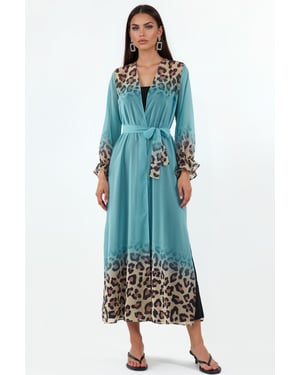 Geprinte Maxi Chiffon Gelaagde Cover-Up