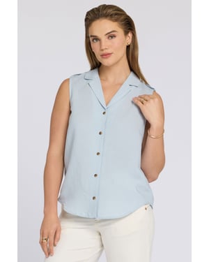 Gabrielle Mouwloze Linnen Blouse
