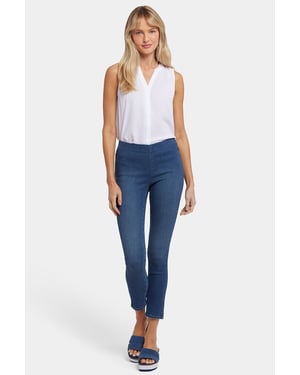 Ami Skinny Enkellange Pull-On Jeans In Soft-Contour Denim™ Met Zijsplitten