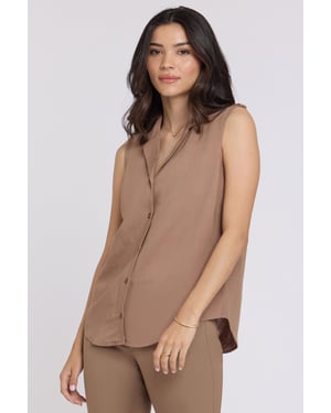Gabrielle Mouwloze Linnen Blouse