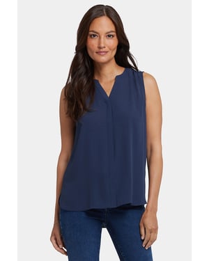 Mouwloze Pintuck Blouse