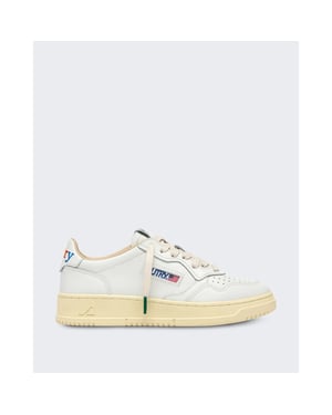 Autry Dames medalist low sneakers leer logo