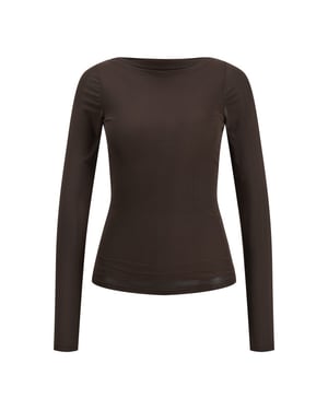 Jack & Jones Jxminna mesh ls boatneck top wvn
