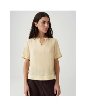 Opus Filkara boxy blouse honey butter