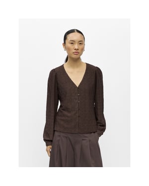 Object Objlaila v-neck puff blouse
