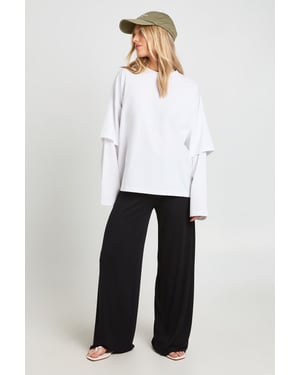 Petite Everyday Jersey Wide Leg Trouser