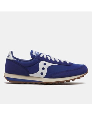 Saucony Unisex-sportschoenen van suède, maat 80 voor volwassenen (Blauw/Wit)