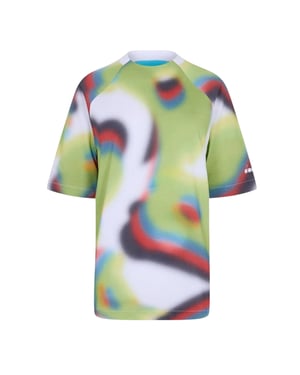 Diadora T-shirt met ronde hals en abstracte print voor dames (Groen/multikleurig)