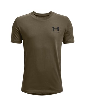 Under Armour Jongens Logo T-shirt met korte mouwen (Donkergroen)