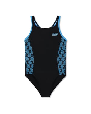 Girls Zoggs Splashback Juniors in Black