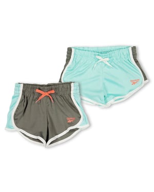 Girls Reebok 2p Blckd Shorts in Aruba Blue