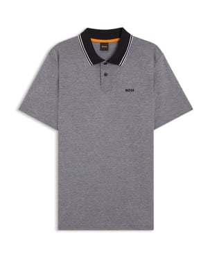 Boss Heren Peoxfordnew Poloshirt met korte mouwen (Zwart)