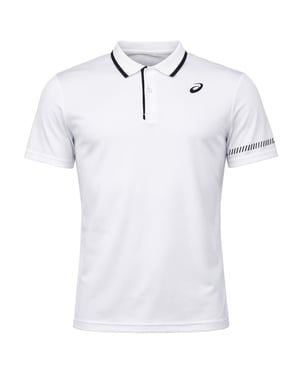 Asics Court Mens White Tennis Polo Shirt
