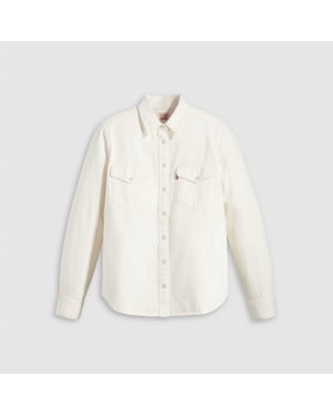 Women's Levis Iconic Western Ecru Crew 4 in Ecru Crew 4
