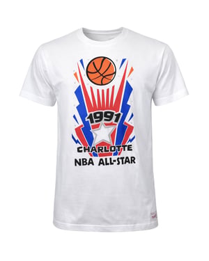 Mitchell & Ness 1991 Charlotte NBA All Star Mens White T-Shirt