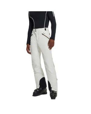 Men's Boss Solid Patterned Straight Salopette in White