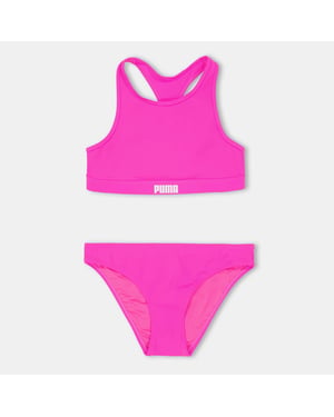 Girls Puma Bikini Set in Fluo Pink