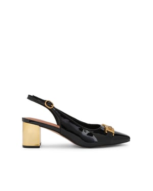 Kurt Geiger London Patent Leather Kingsley Block Heel Heels