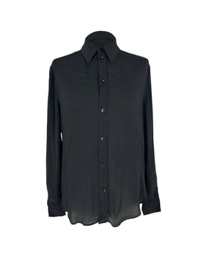 Celine blouse met lange mouwen en knoopsluiting in zwart acetaat