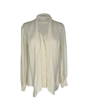 Celine Cowl Neckline Blouse in Cream Acetate