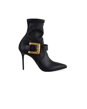 Balmain Anthem 95MM enkellaarzen Zwart