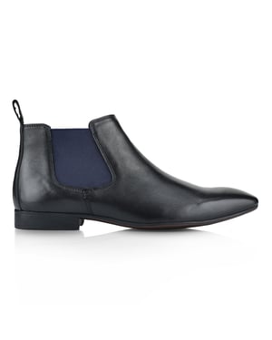 Silver Street London Carnaby Mens Chelsea Boots Black