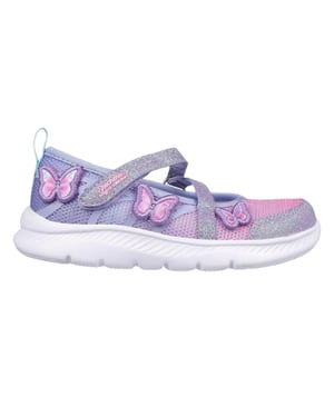 Skechers Comfyflex 2 Butterfly Glitter-träningsskor för flickor (Lavendel/Multicoloured)