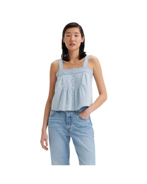 Levis Camisole met vierkante halslijn voor dames (Mooi Blauw)