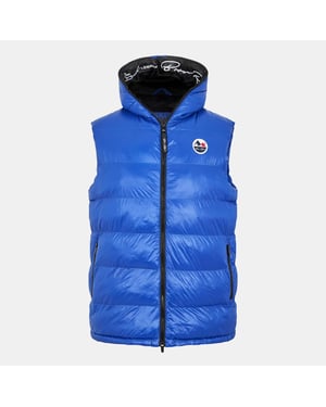 Men's Born Rich Mateo Hoody Gilet in Blue