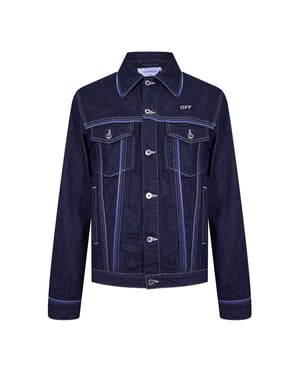 Men's Off White Denim Jacket Regular Fit in Sierra Leone