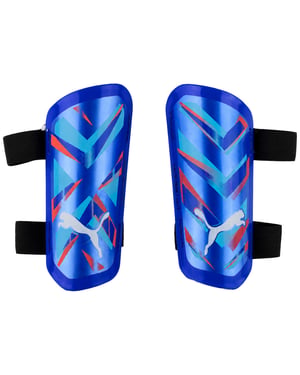 Puma Ultra Light Strap Mens Blue Shin Guards