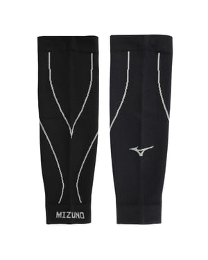 Mizuno Logo Black Compression Calf Sleeves