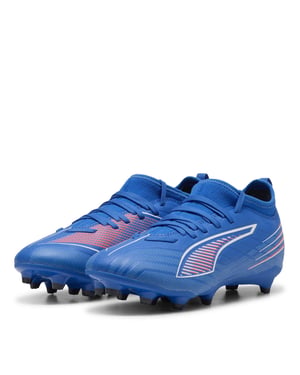 Boys Puma 5 Match Juniors Firm Ground Football Boots in .Blue/White